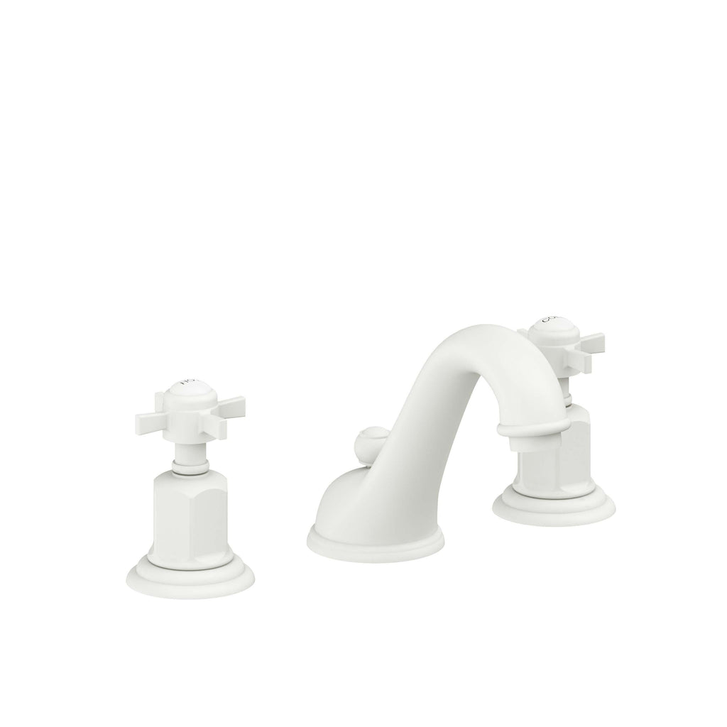 California Faucets Cardiff 8" Llave de Lavabo de 3 Orificios para Cubierta, con Dos Manerales - Blanco Mate