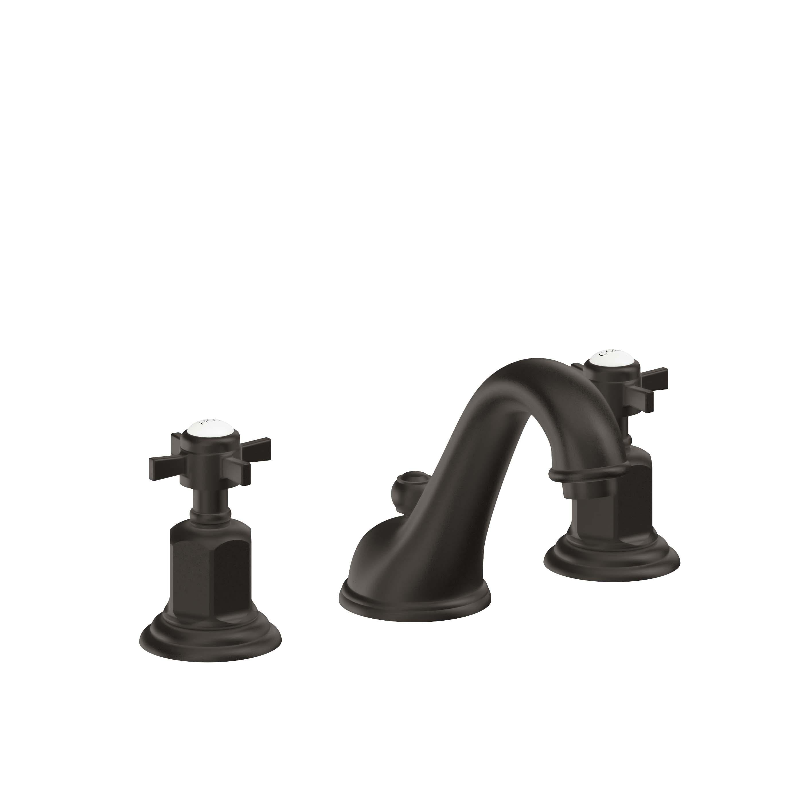 California Faucets Cardiff 8" Llave de Lavabo de 3 Orificios para Cubierta, con Dos Manerales - Bronce Oscuro