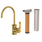 Rohl Armstrong Kit de Mezcladora Filtradora de Cocina - Latón sin Laca