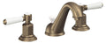 California Faucets Cardiff 8" Llave de Lavabo de 3 Orificios para Cubierta, con Dos Manerales - Latón Antiguo Mate