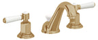 California Faucets Cardiff 8" Llave de Lavabo de 3 Orificios para Cubierta, con Dos Manerales - Latón Bruñido