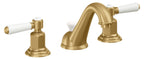 California Faucets Cardiff 8" Llave de Lavabo de 3 Orificios para Cubierta, con Dos Manerales - Oro Satinado de por Vida
