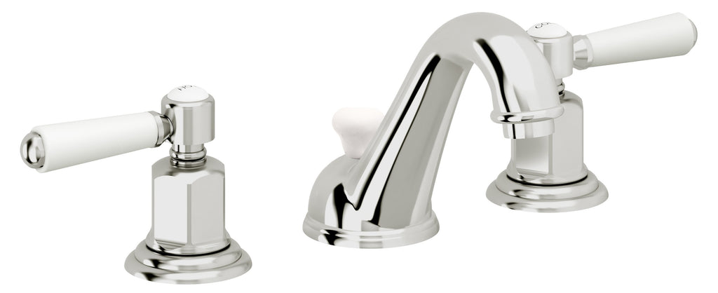 California Faucets Cardiff 8" Llave de Lavabo de 3 Orificios para Cubierta, con Dos Manerales - Cromo Pulido