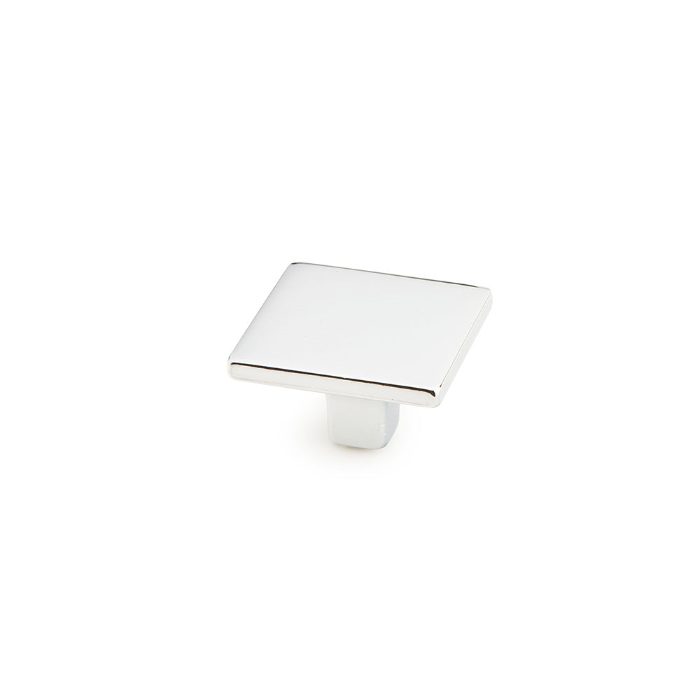 Schaub Perilla Armadio Cuadrada, 1-3/8" diám. — Cromo Pulido