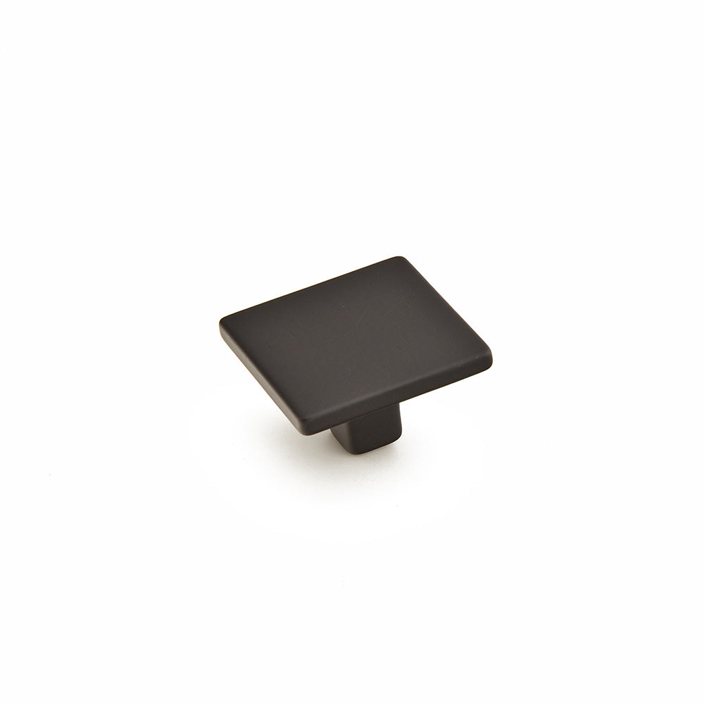 Schaub Perilla Armadio Cuadrada, 1-3/8" diám. — Negro Mate