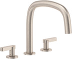 California Faucets San Elijo Juego Completo para Tina Romana - Base Redonda - Níquel Satinado