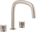 California Faucets San Elijo Juego Completo para Tina Romana - Base Redonda - Níquel Satinado