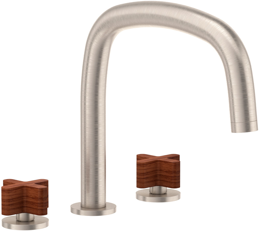 California Faucets San Elijo Juego Completo para Tina Romana - Base Redonda - Níquel Satinado