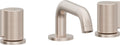 California Faucets Jalama Llave de Lavabo de 8" de 3 Orificios para Cubierta, con Dos Manerales - Pico Quad Bajo - Níquel Satinado