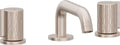 California Faucets Jalama Llave de Lavabo de 8" de 3 Orificios para Cubierta, con Dos Manerales - Pico Quad Bajo - Níquel Satinado