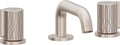California Faucets Jalama Llave de Lavabo de 8" de 3 Orificios para Cubierta, con Dos Manerales - Pico Quad Bajo - Níquel Satinado