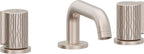 California Faucets Jalama Llave de Lavabo de 8" de 3 Orificios para Cubierta, con Dos Manerales - Pico Quad Bajo - Níquel Satinado