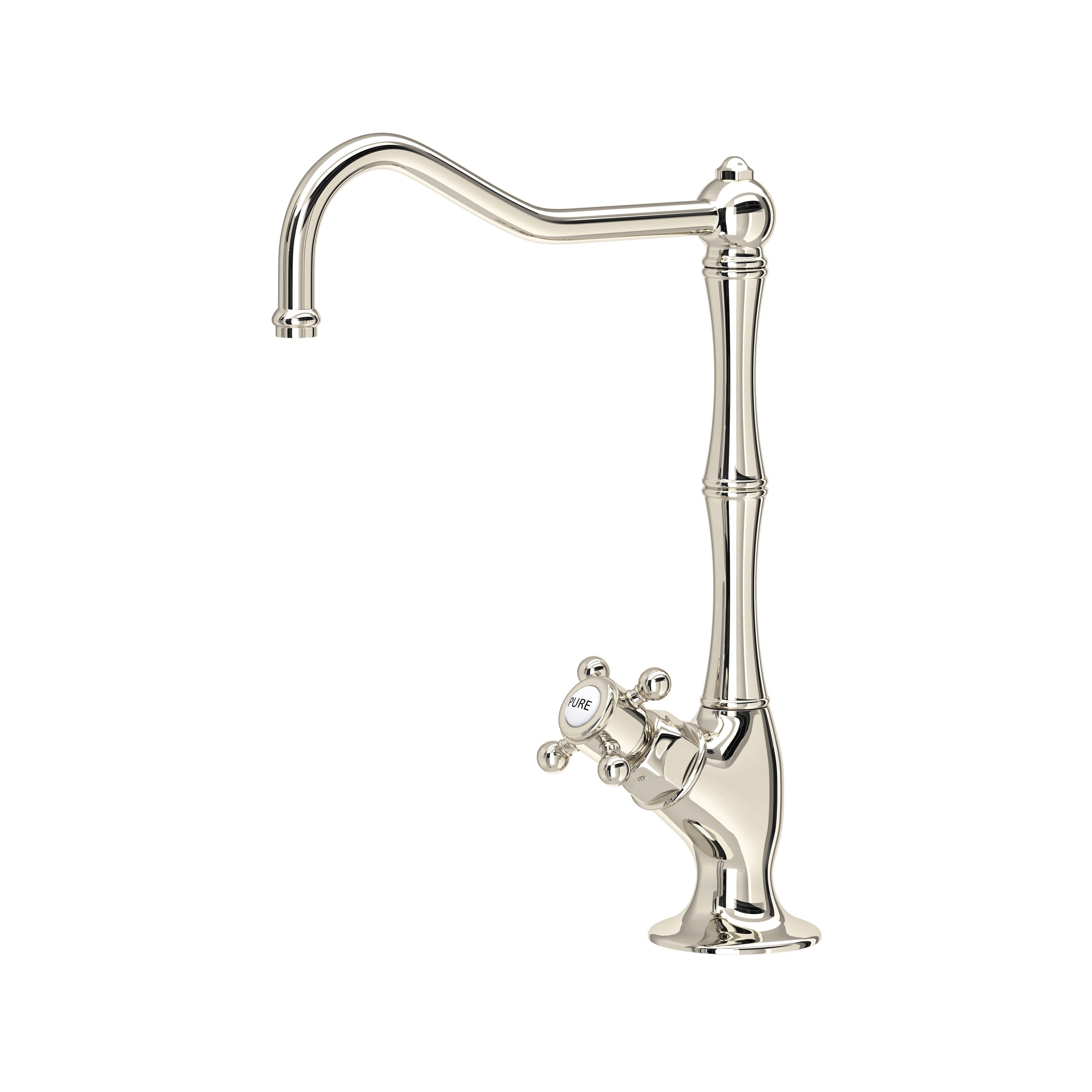 Rohl Acqui Mezcladora Filtradora de Cocina - Manija de Cruz - Níquel Pulido