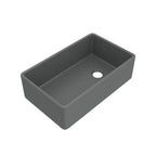 Rohl Allia Tarja de Cocina Farmhouse de Fireclay Sencilla 32" - Gris Satinado