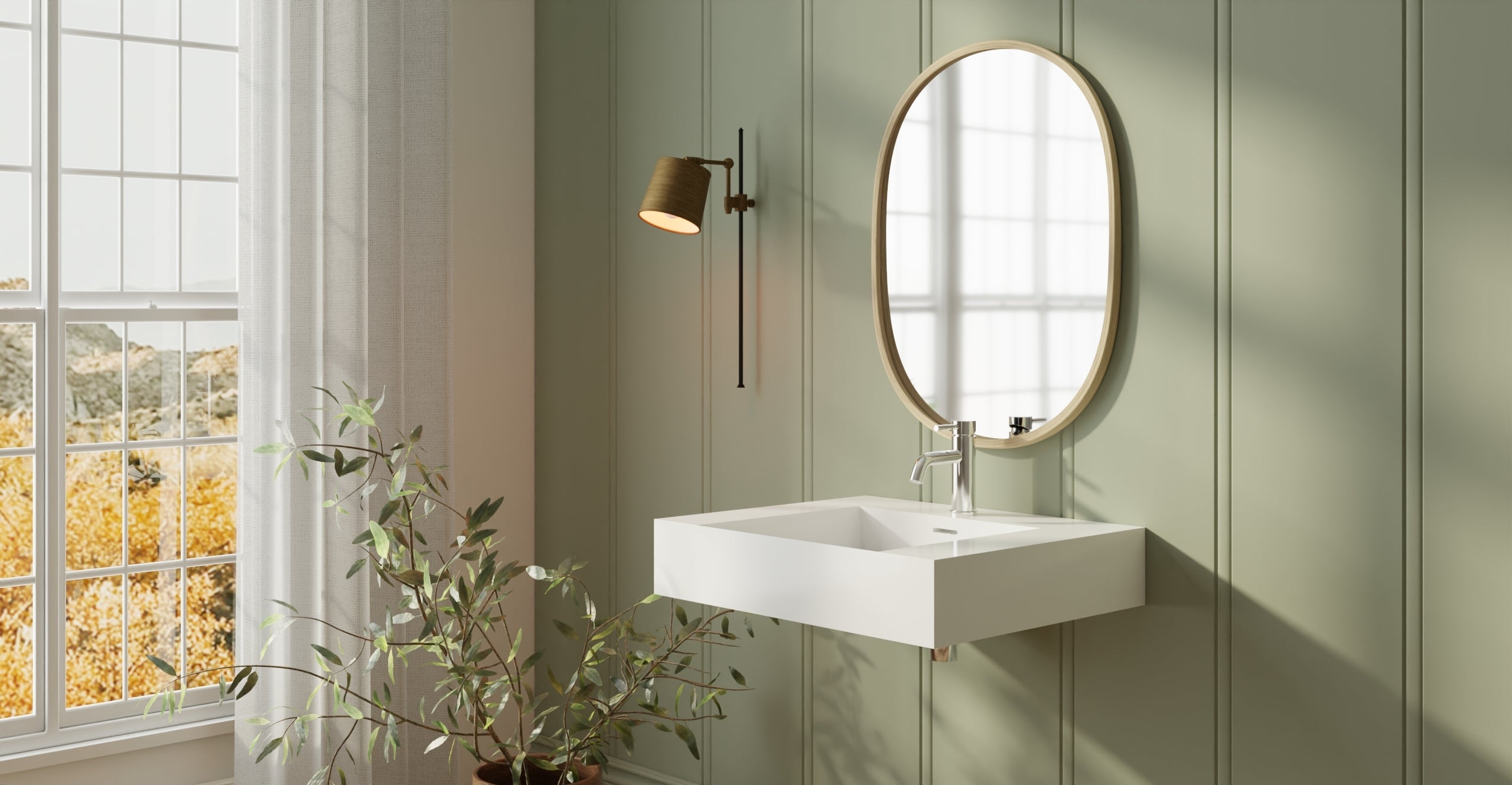 Badeloft Lavabo de Pared Tipo Rampa WT-04-F