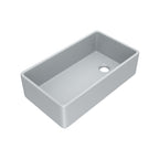 Rohl Allia Tarja de Cocina Farmhouse de Fireclay Sencilla 36" - Gris Satinado