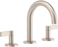 California Faucets Cayucos 8" Llave de Lavabo de 3 Orificios para Cubierta, con Dos Manerales - Níquel Satinado