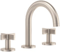 California Faucets Cayucos 8" Llave de Lavabo de 3 Orificios para Cubierta, con Dos Manerales - Níquel Satinado