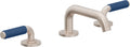 California Faucets Cayucos 8" Llave de Lavabo de 3 Orificios para Cubierta, con Dos Manerales - Pico Bajo Cuadrado - Níquel Satinado