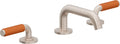 California Faucets Cayucos 8" Llave de Lavabo de 3 Orificios para Cubierta, con Dos Manerales - Pico Bajo Cuadrado - Níquel Satinado