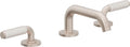 California Faucets Cayucos 8" Llave de Lavabo de 3 Orificios para Cubierta, con Dos Manerales - Pico Bajo Cuadrado - Níquel Satinado