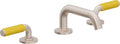 California Faucets Cayucos 8" Llave de Lavabo de 3 Orificios para Cubierta, con Dos Manerales - Pico Bajo Cuadrado - Níquel Satinado