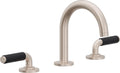 California Faucets Cayucos 8" Llave de Lavabo de 3 Orificios para Cubierta, con Dos Manerales - Pico Mediano - Níquel Satinado