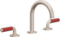 California Faucets Cayucos 8" Llave de Lavabo de 3 Orificios para Cubierta, con Dos Manerales - Pico Mediano - Níquel Satinado