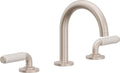 California Faucets Cayucos 8" Llave de Lavabo de 3 Orificios para Cubierta, con Dos Manerales - Pico Mediano - Níquel Satinado