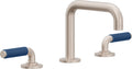 California Faucets Cayucos 8" Llave de Lavabo de 3 Orificios para Cubierta, con Dos Manerales - Pico Cuadrado - Níquel Satinado