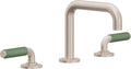 California Faucets Cayucos 8" Llave de Lavabo de 3 Orificios para Cubierta, con Dos Manerales - Pico Cuadrado - Níquel Satinado