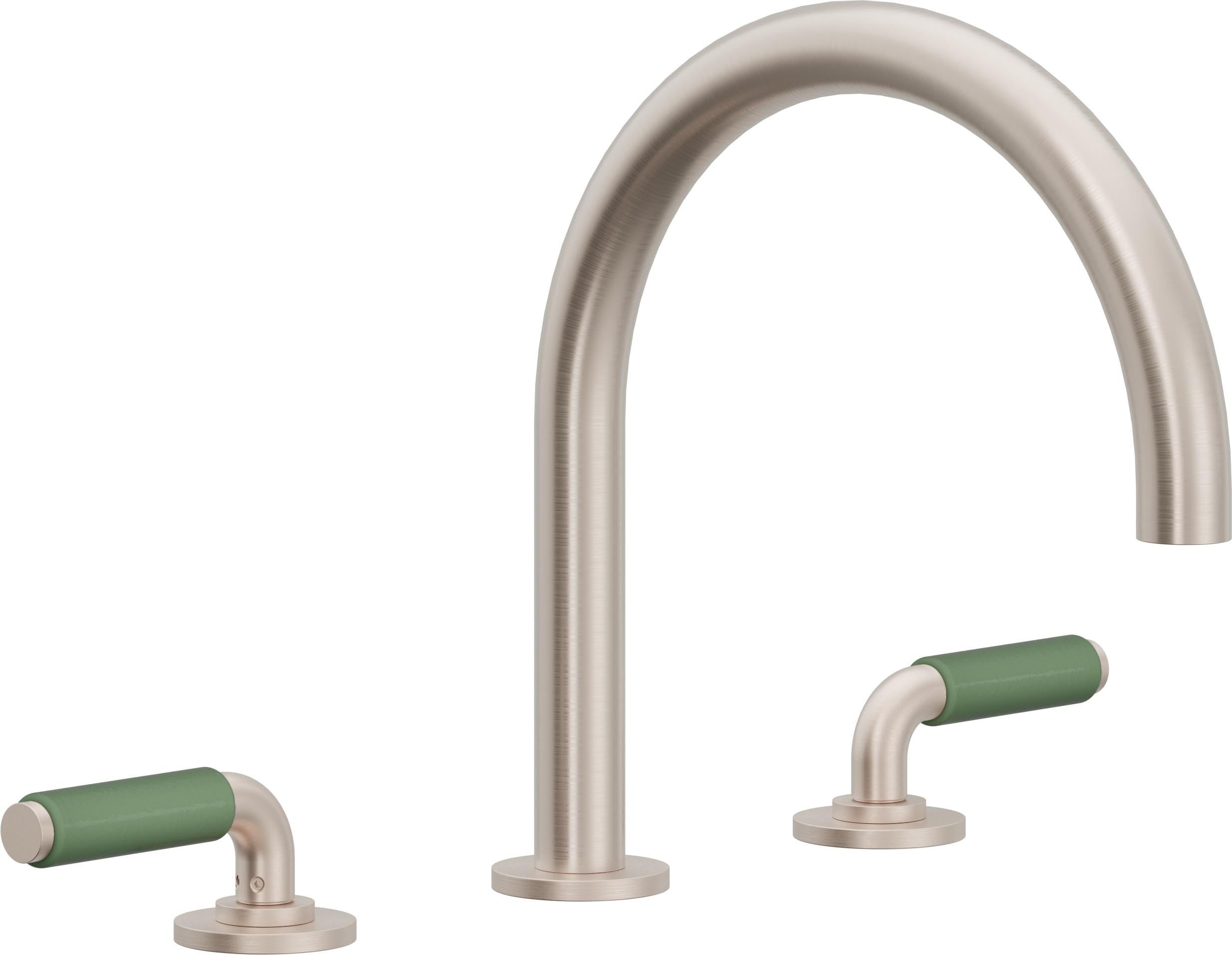 California Faucets Cayucos Juego Completo para Tina Romana - Níquel Satinado