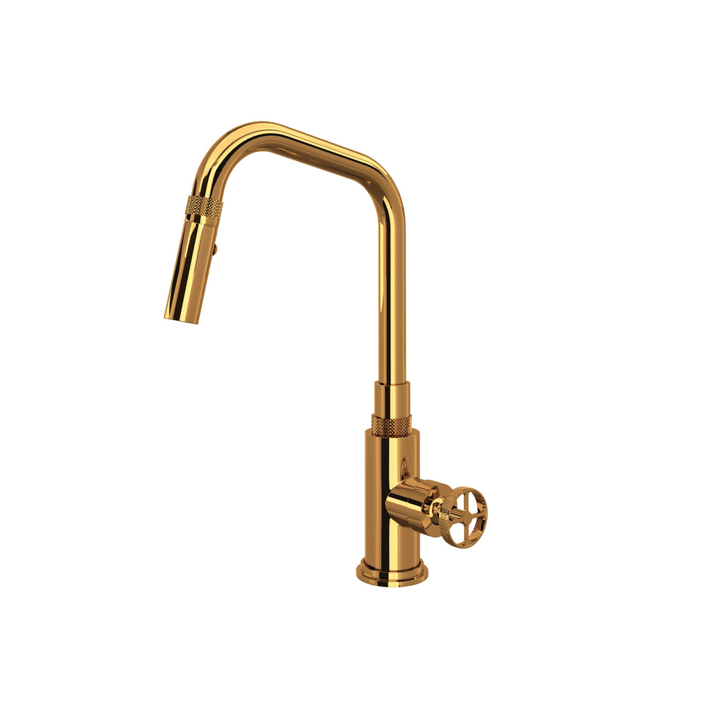 Rohl Campo Mezcladora de Cocina Extraíble - Latón Italiano