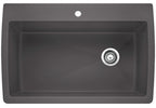Blanco Diamond Super Single Dual Mount — Tarja de Silgranit