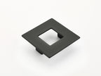 Schaub Jaladera Finestrino Plana Cuadrada, 2-1/2" cc — Negro Mate