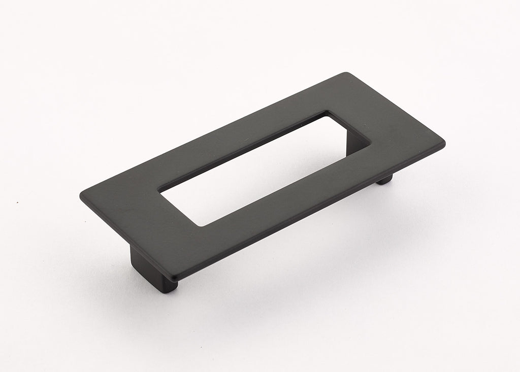 Schaub Jaladera Finestrino Rectangle Plana — Negro Mate