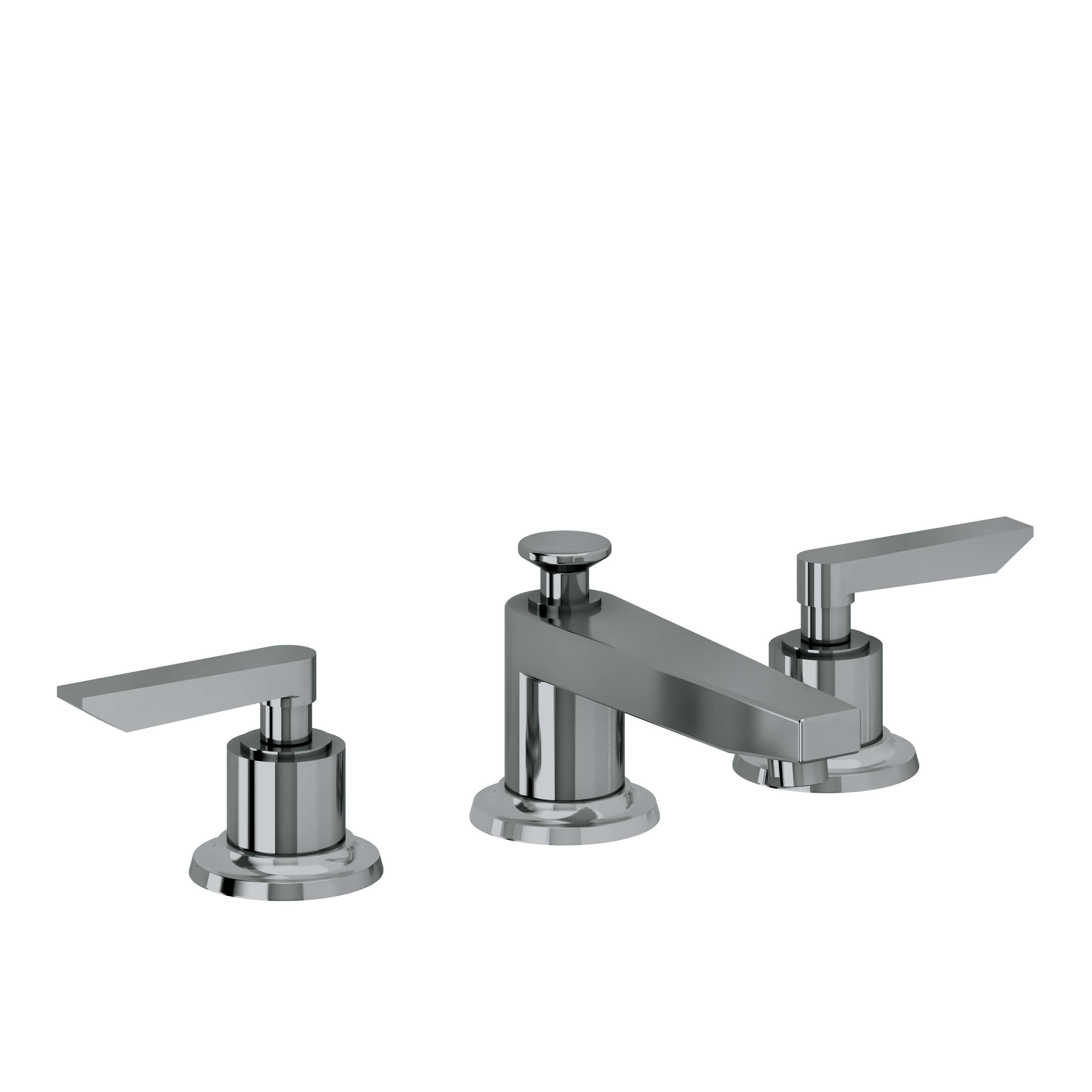 California Faucets Rincon Bay 8" Llave de Lavabo de 3 Orificios para Cubierta, con Dos Manerales - Níquel Negro