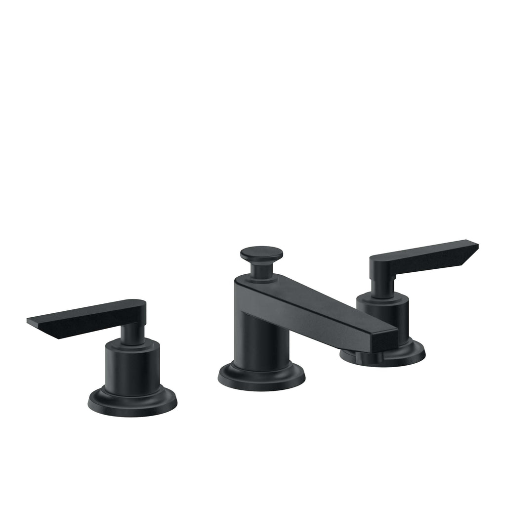 California Faucets Rincon Bay 8" Llave de Lavabo de 3 Orificios para Cubierta, con Dos Manerales - Carbón