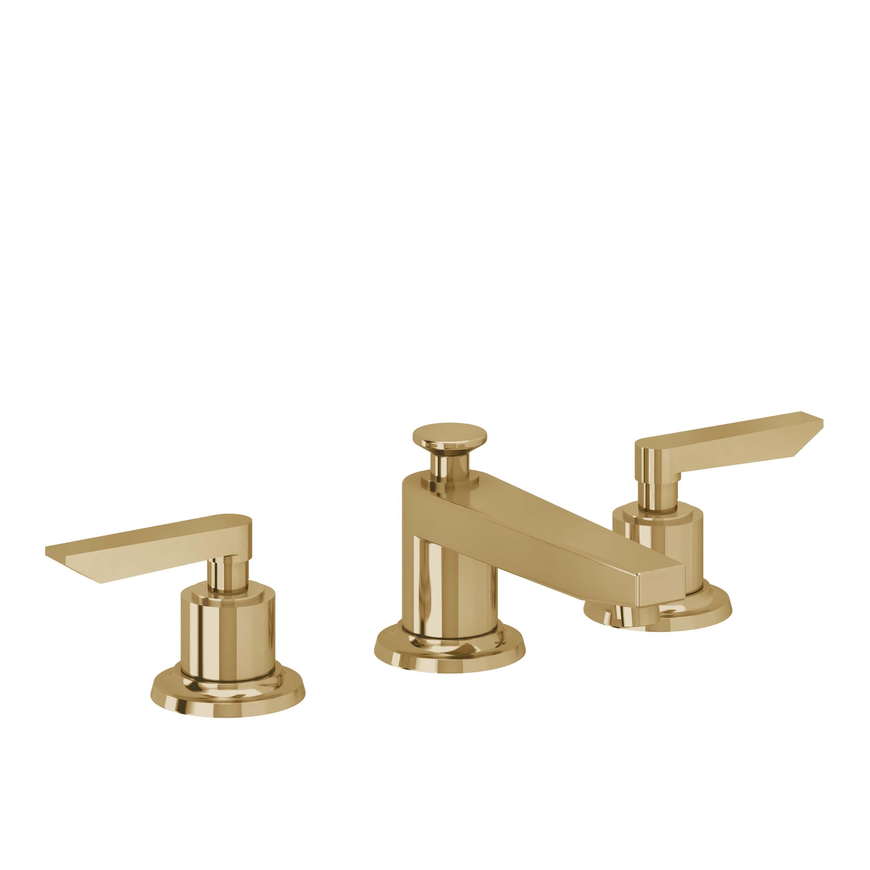 California Faucets Rincon Bay 8" Llave de Lavabo de 3 Orificios para Cubierta, con Dos Manerales - Oro Francés