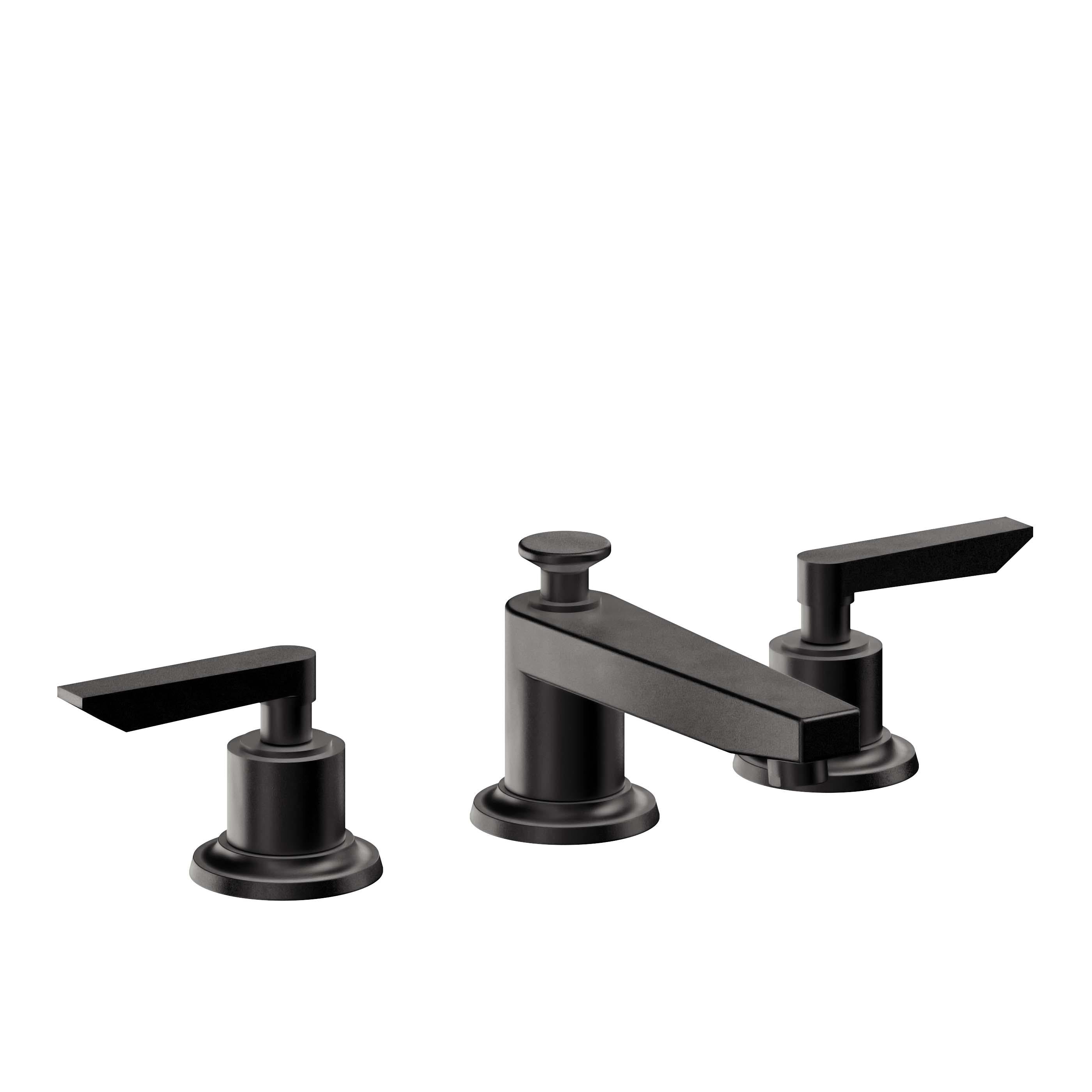 California Faucets Rincon Bay 8" Llave de Lavabo de 3 Orificios para Cubierta, con Dos Manerales - Negro Mate