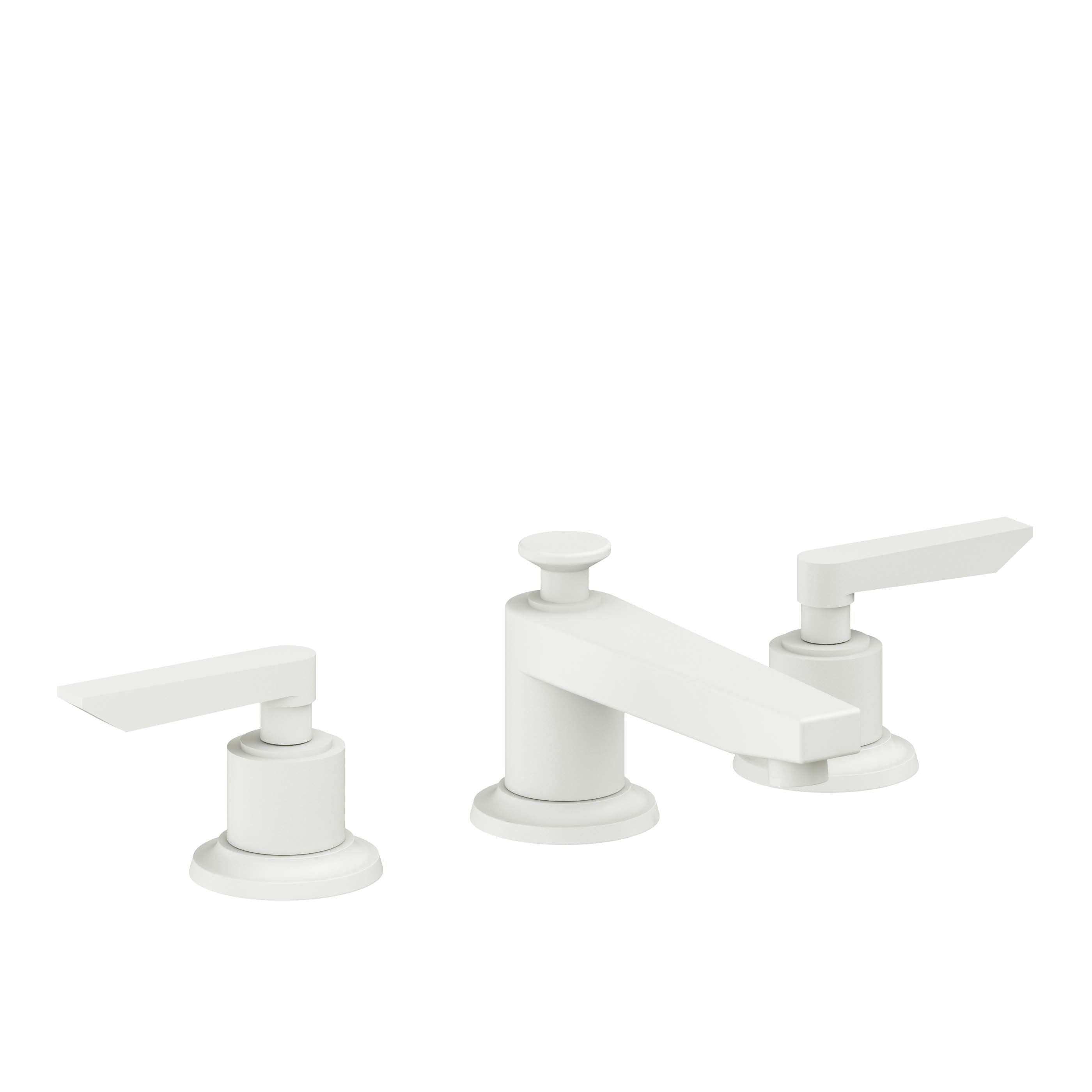 California Faucets Rincon Bay 8" Llave de Lavabo de 3 Orificios para Cubierta, con Dos Manerales - Blanco Mate