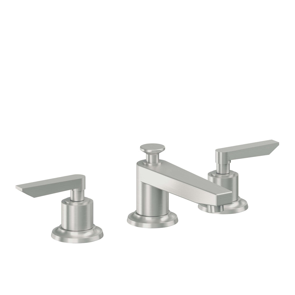 California Faucets Rincon Bay 8" Llave de Lavabo de 3 Orificios para Cubierta, con Dos Manerales - Cromo Satinado