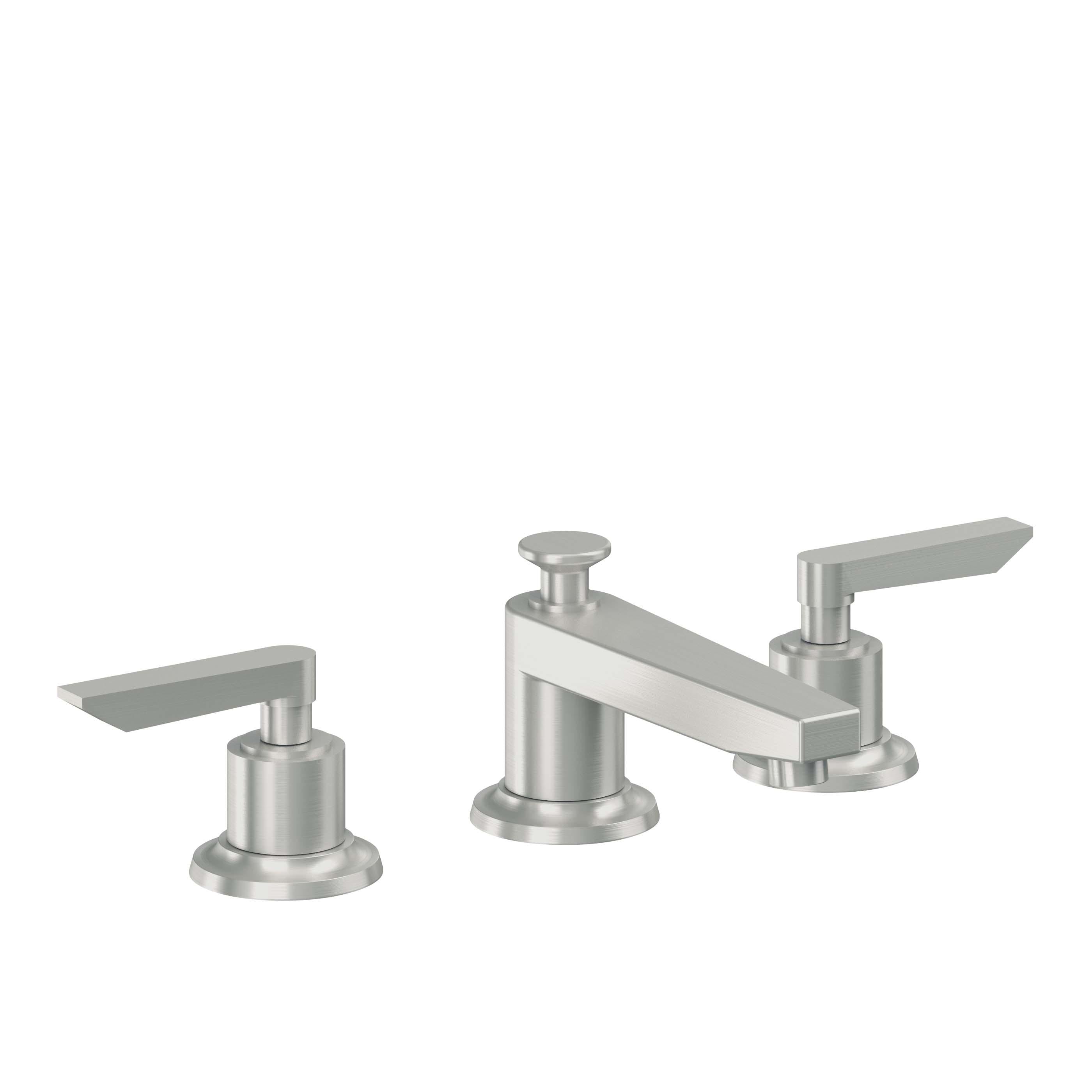 California Faucets Rincon Bay 8" Llave de Lavabo de 3 Orificios para Cubierta, con Dos Manerales - Cromo Satinado