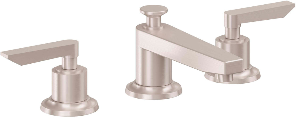 California Faucets Rincon Bay 8" Llave de Lavabo de 3 Orificios para Cubierta, con Dos Manerales - Níquel Satinado