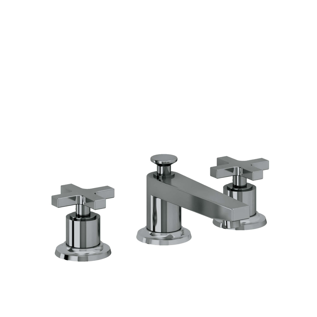 California Faucets Rincon Bay 8" Llave de Lavabo de 3 Orificios para Cubierta, con Dos Manerales - Níquel Negro