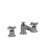 California Faucets Rincon Bay 8" Llave de Lavabo de 3 Orificios para Cubierta, con Dos Manerales - Níquel Negro