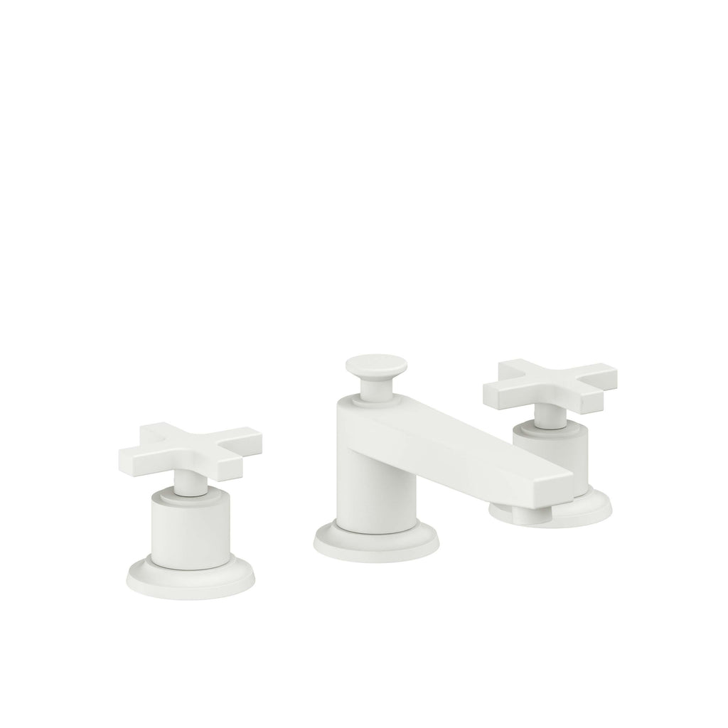 California Faucets Rincon Bay 8" Llave de Lavabo de 3 Orificios para Cubierta, con Dos Manerales - Blanco Mate