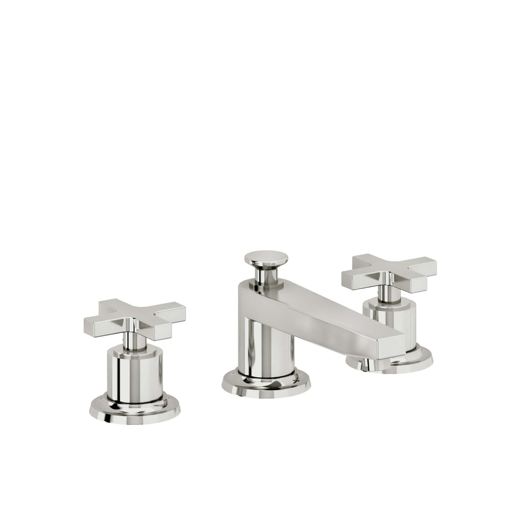 California Faucets Rincon Bay 8" Llave de Lavabo de 3 Orificios para Cubierta, con Dos Manerales - Cromo Pulido