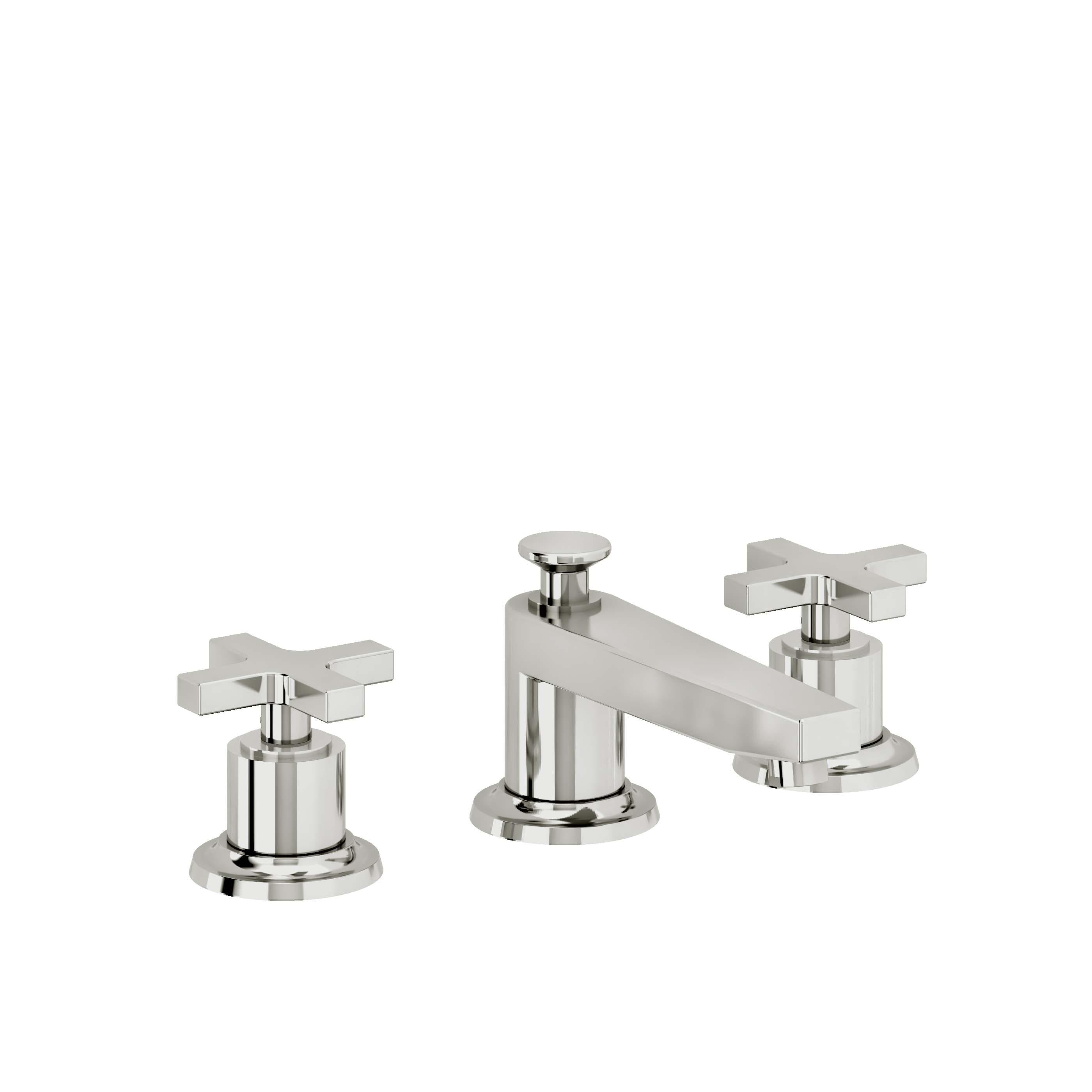 California Faucets Rincon Bay 8" Llave de Lavabo de 3 Orificios para Cubierta, con Dos Manerales - Cromo Pulido