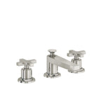California Faucets Rincon Bay 8" Llave de Lavabo de 3 Orificios para Cubierta, con Dos Manerales - Níquel Pulido